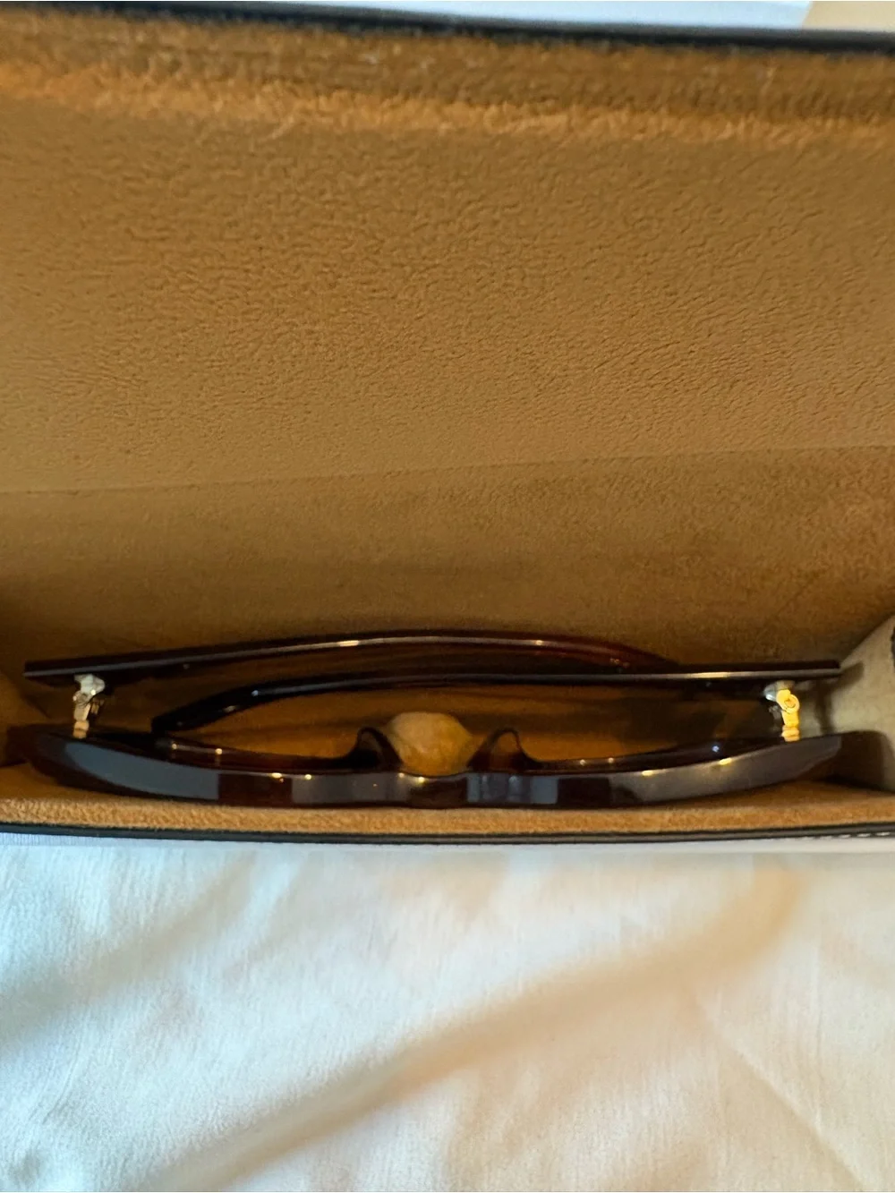 Celine Brown Leather Triomphe Sunglasses with Matching Case